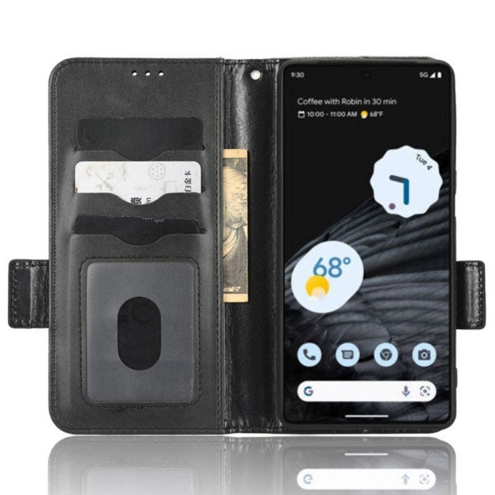 Flip Case Für Google Pixel 7 Pro Bedruckte Dreiecke Mit Schlüsselband