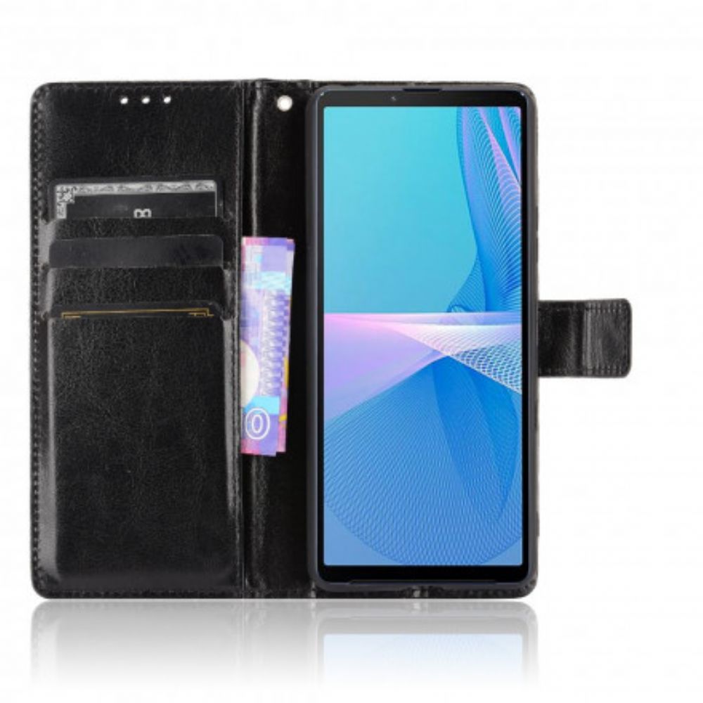 Flip Case Für Sony Xperia 10 III Auffälliges Kunstleder