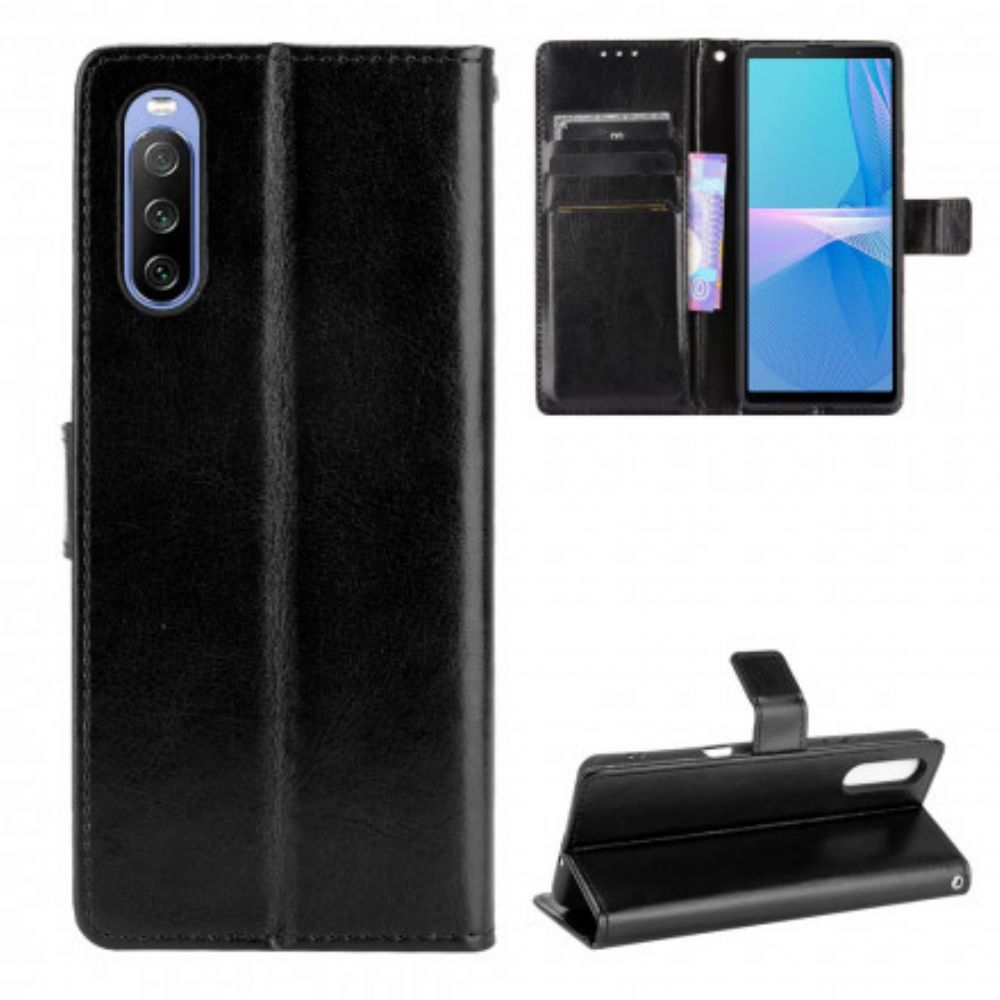 Flip Case Für Sony Xperia 10 III Auffälliges Kunstleder