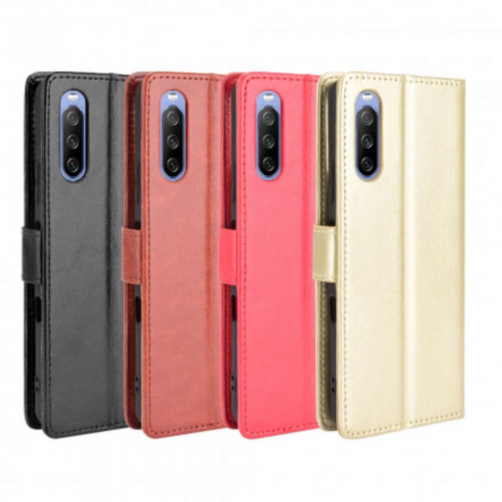 Flip Case Für Sony Xperia 10 III Auffälliges Kunstleder