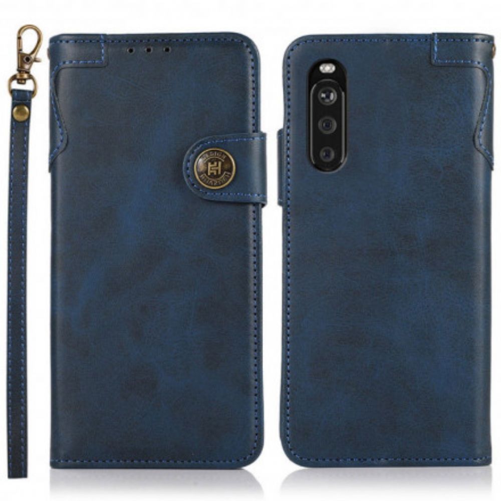 Flip Case Für Sony Xperia 10 III Khazneh-magnetknopf