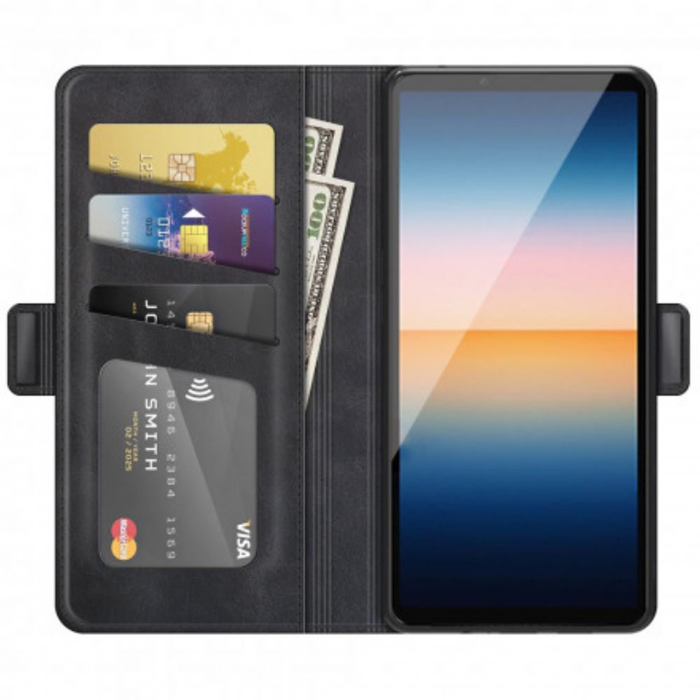 Flip Case Für Sony Xperia 10 III Flip Case Klassische Doppelklappe