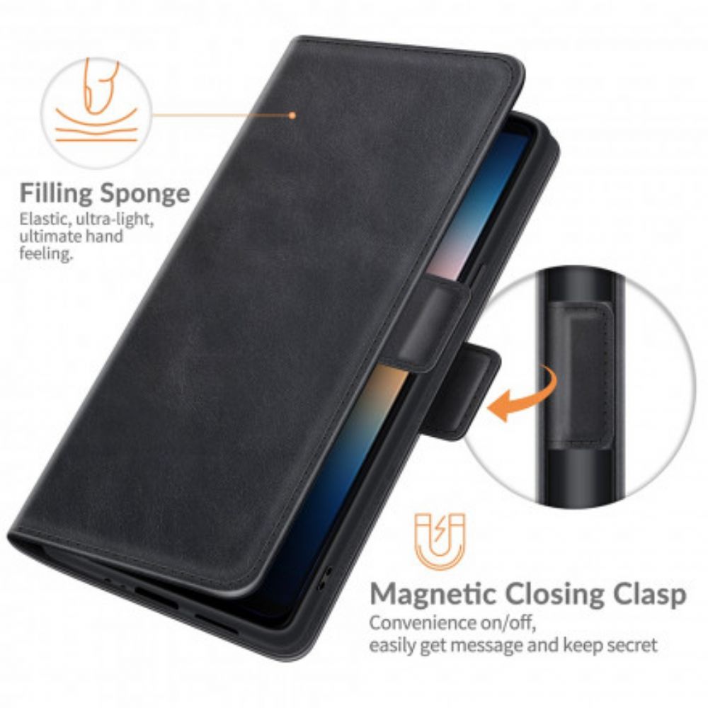 Flip Case Für Sony Xperia 10 III Flip Case Klassische Doppelklappe