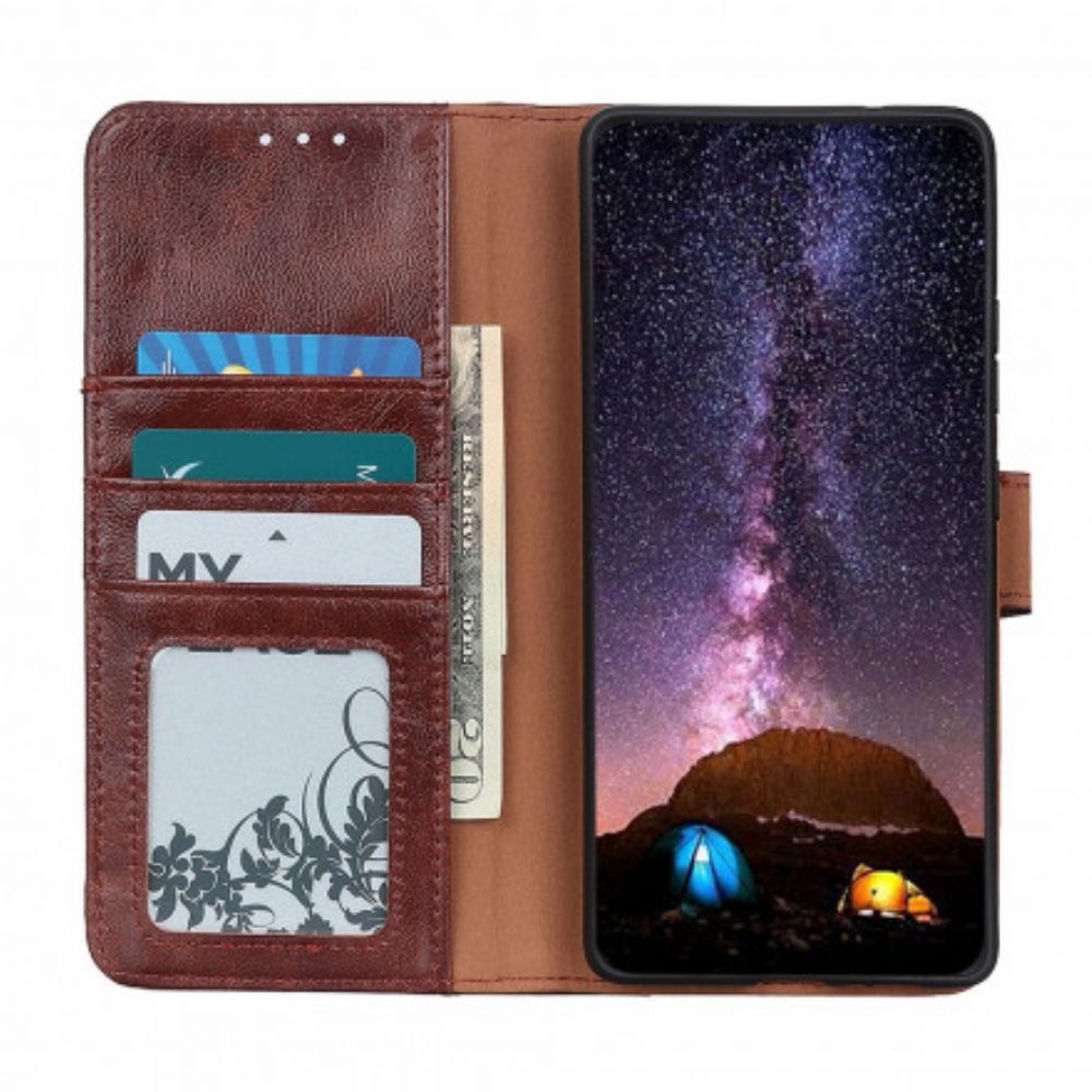 Flip Case Für Sony Xperia 10 III Lackleder Gespalten