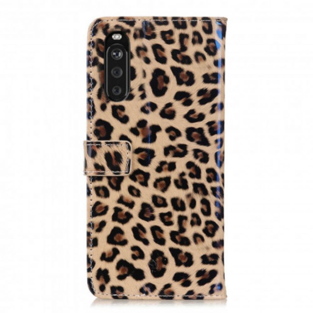 Flip Case Für Sony Xperia 10 III Leopard