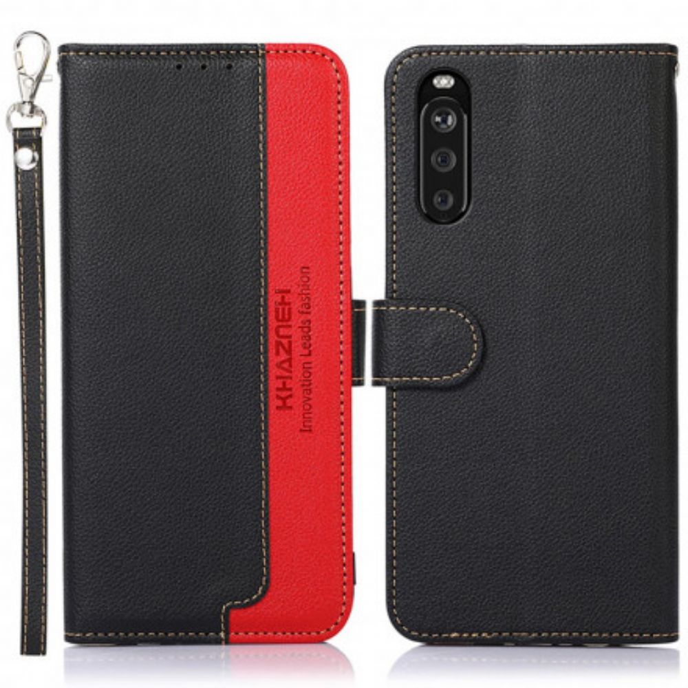 Flip Case Für Sony Xperia 10 III Liche Style Rfid Khazneh