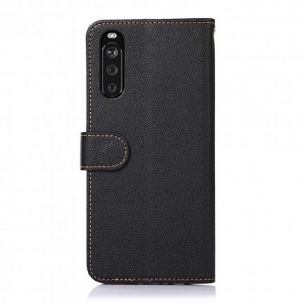 Flip Case Für Sony Xperia 10 III Liche Style Rfid Khazneh