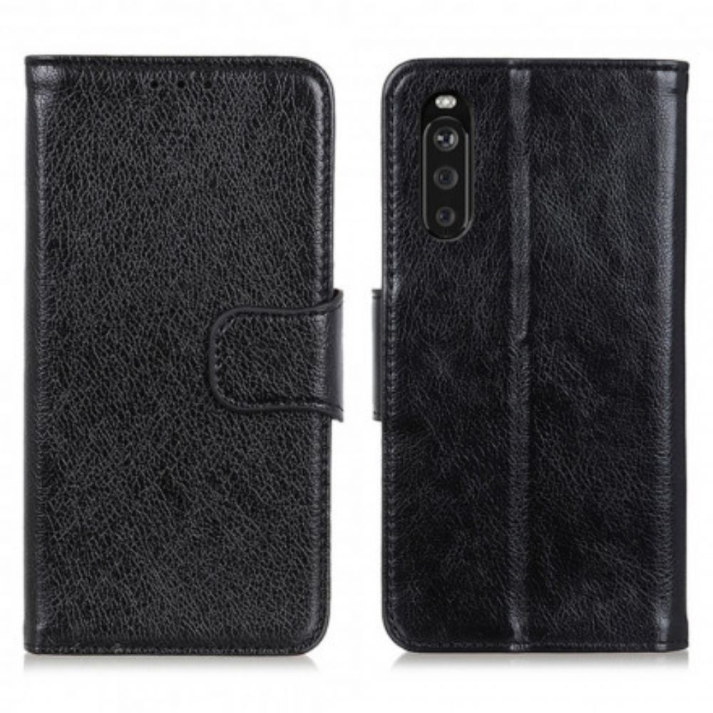 Flip Case Für Sony Xperia 10 III Spaltnappaleder