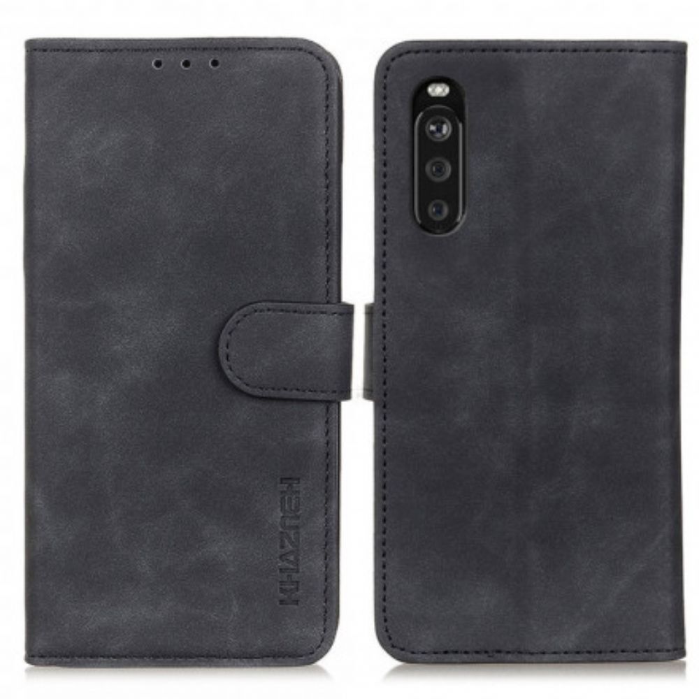 Flip Case Für Sony Xperia 10 III Vintage Khazneh-ledereffekt