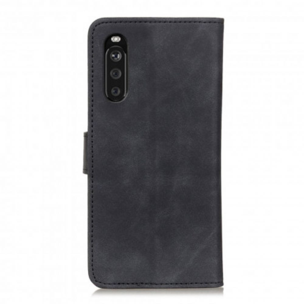 Flip Case Für Sony Xperia 10 III Vintage Khazneh-ledereffekt