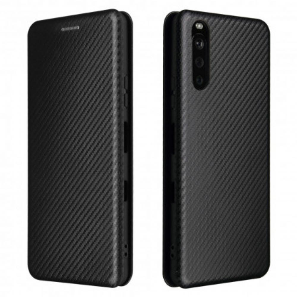 Schutzhülle Für Sony Xperia 10 III Flip Case Farbiges Carbon-silikon