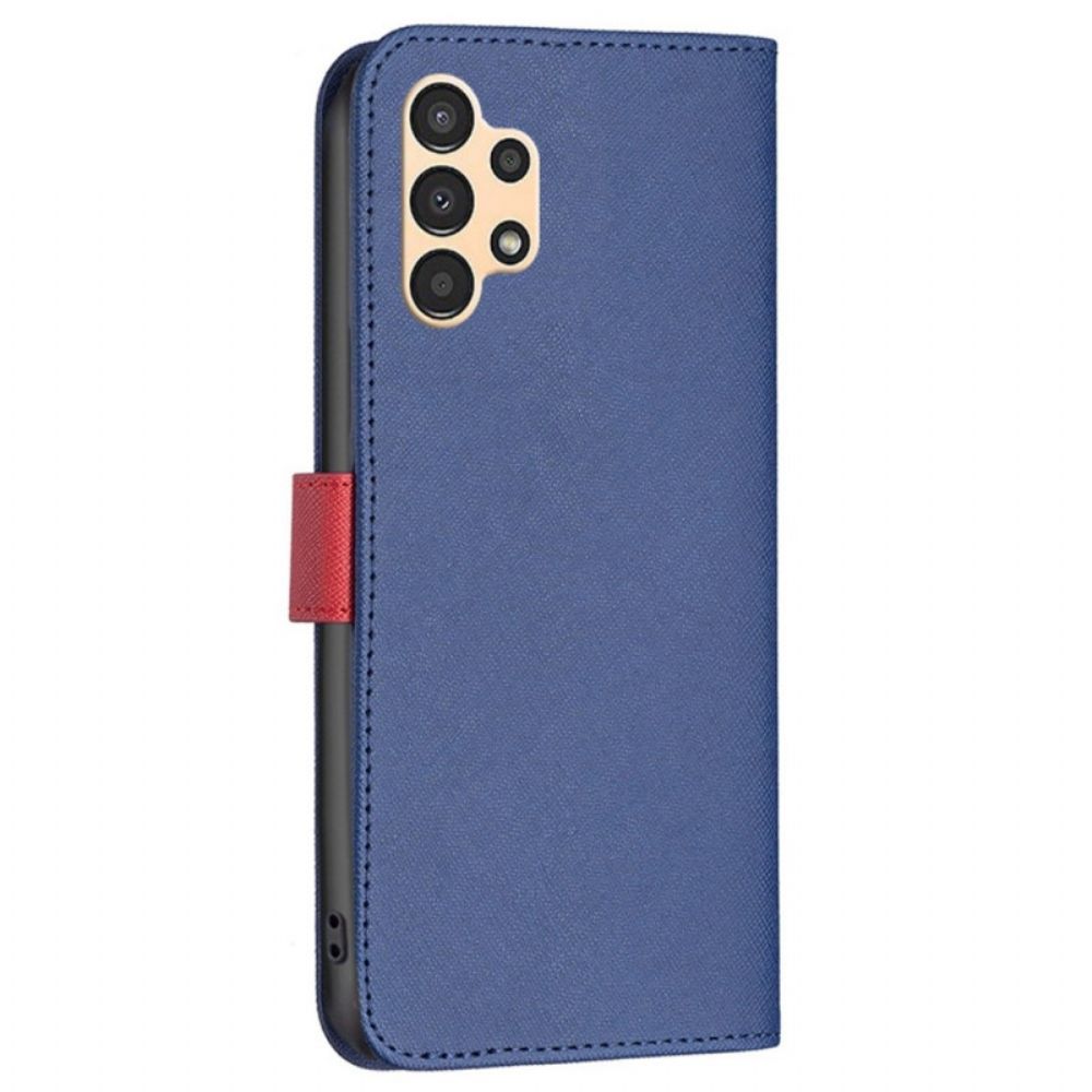 Flip Case Für Samsung Galaxy A13 Bicolor Binfen Farbe