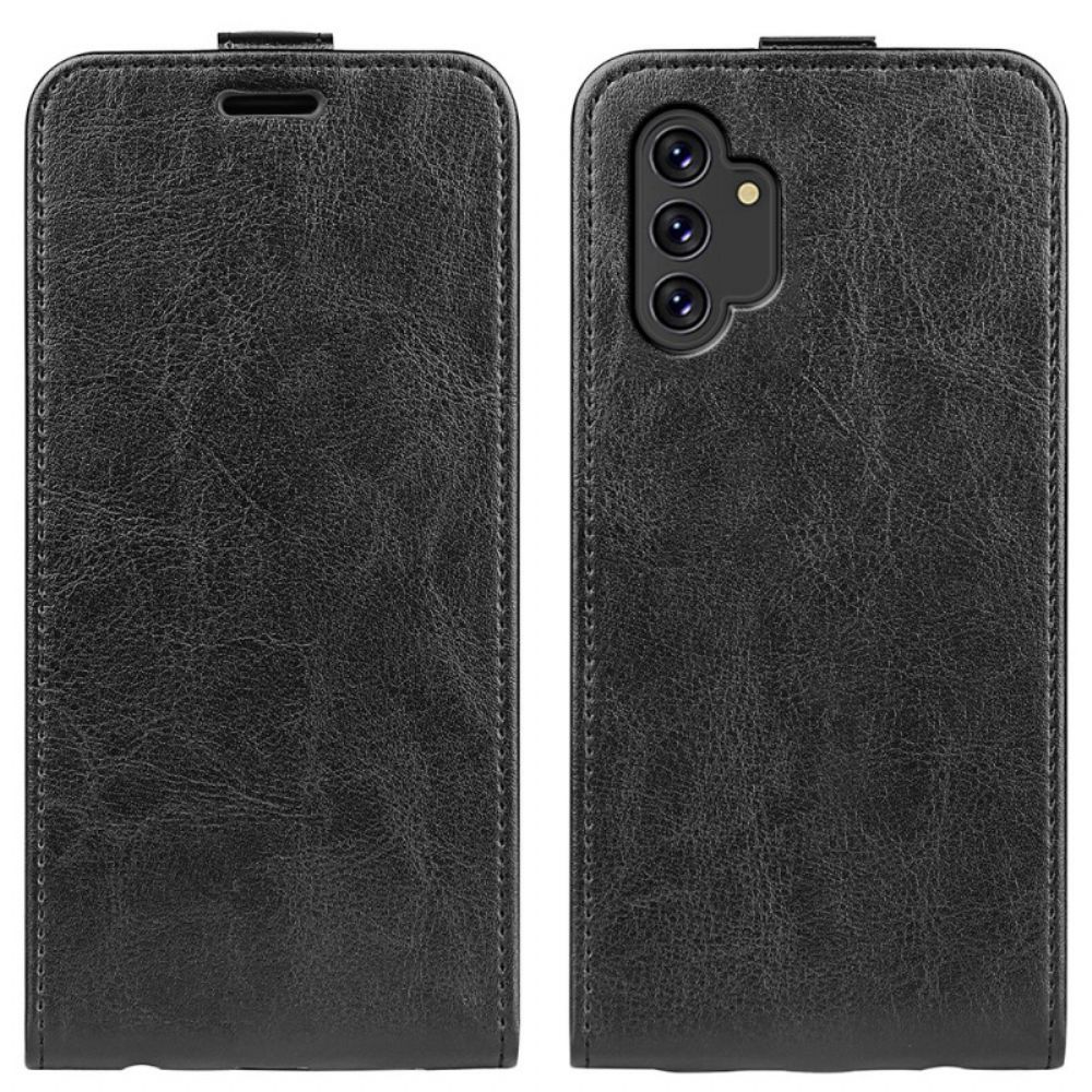 Flip Case Für Samsung Galaxy A13 Flip Case Ledereffekt Mit Vertikaler Klappe