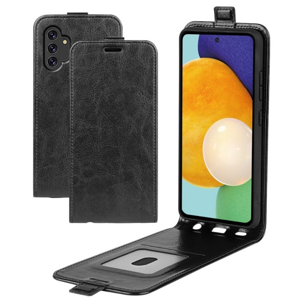 Flip Case Für Samsung Galaxy A13 Flip Case Ledereffekt Mit Vertikaler Klappe