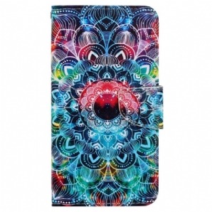 Flip Case Für Samsung Galaxy A13 Mit Kordel Auffälliges Riemchen-mandala