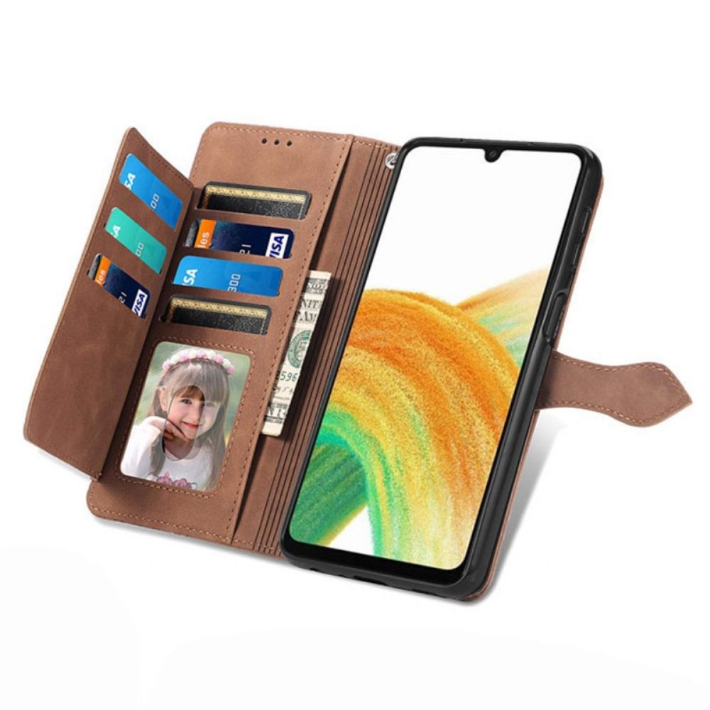 Flip Case Für Samsung Galaxy A13 Optimierte Karteninhaber