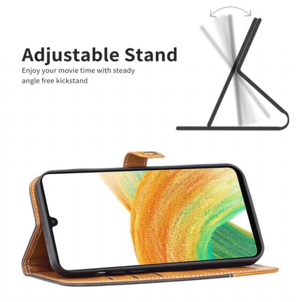 Flip Case Für Samsung Galaxy A13 Zweifarbig Binfen Farbe