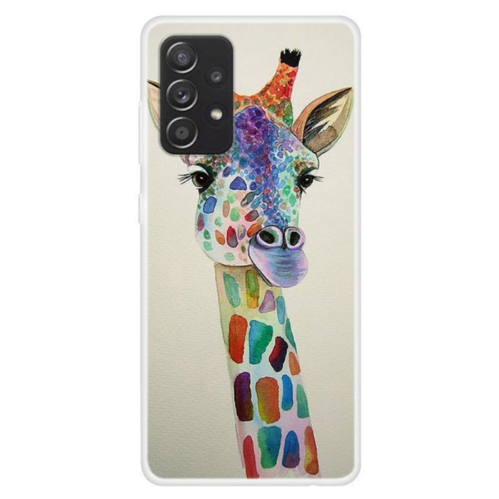 Handyhülle Für Samsung Galaxy A13 Bunte Giraffe