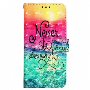 Lederhüllen Für Samsung Galaxy A13 Mit Kordel Never Stop Dreams Mit Strap