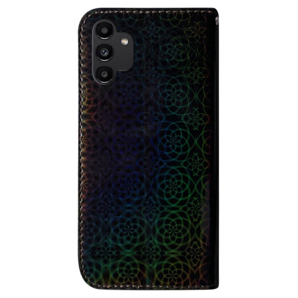 Lederhüllen Für Samsung Galaxy A13 Mit Kordel Psychedelische Riemenblumen