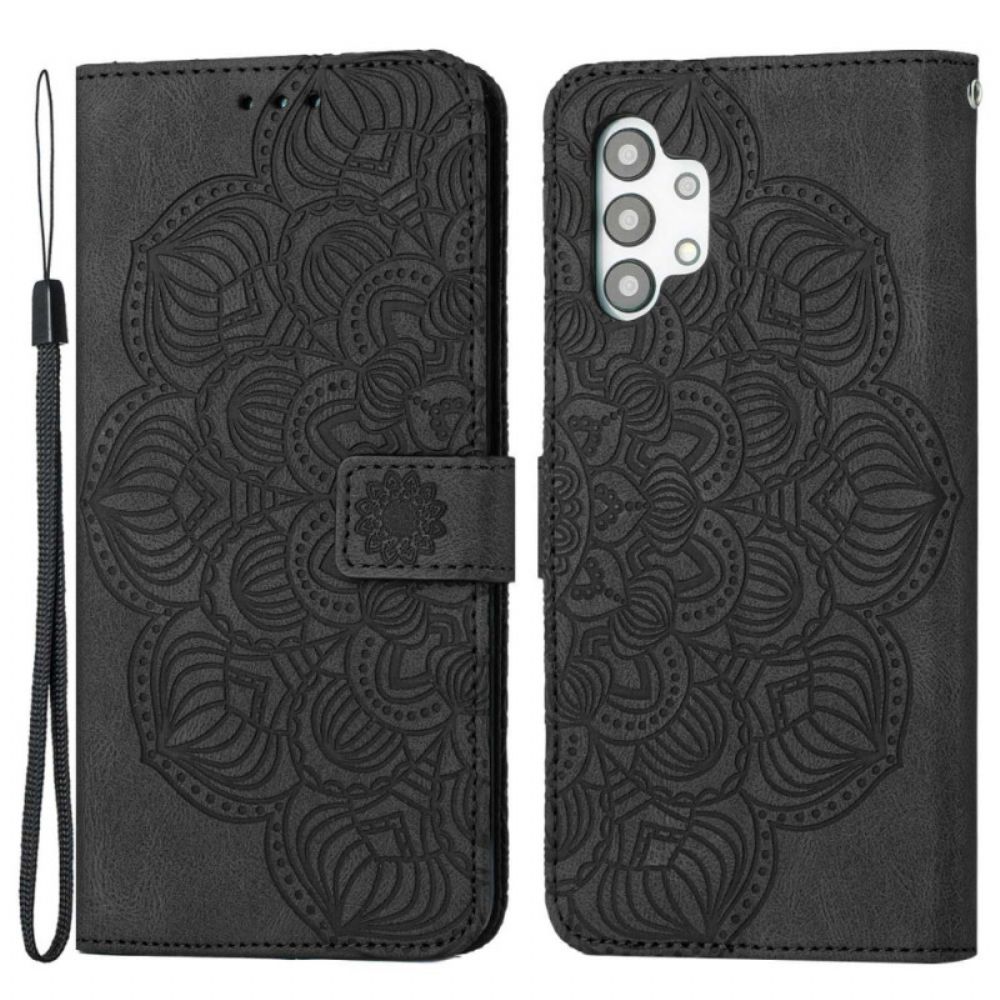 Lederhüllen Für Samsung Galaxy A13 Mit Kordel Vintage Riemchen-mandala