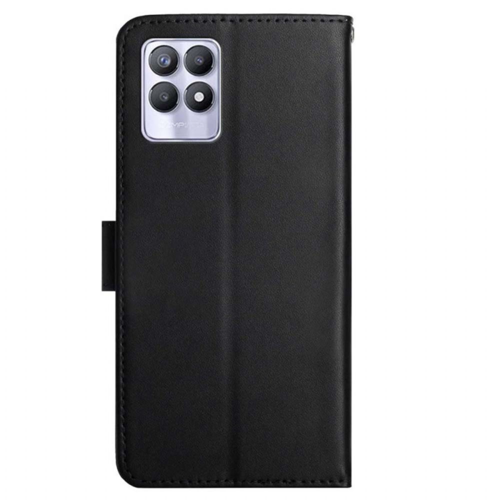 Flip Case Für Realme 8i Echtes Nappaleder