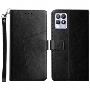 Flip Case Für Realme 8i Geo Y Design Leather Style