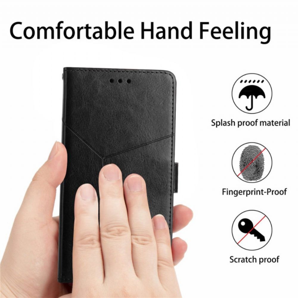 Flip Case Für Realme 8i Geo Y Design Leather Style