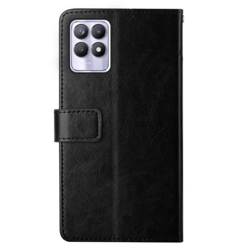 Flip Case Für Realme 8i Geo Y Design Leather Style