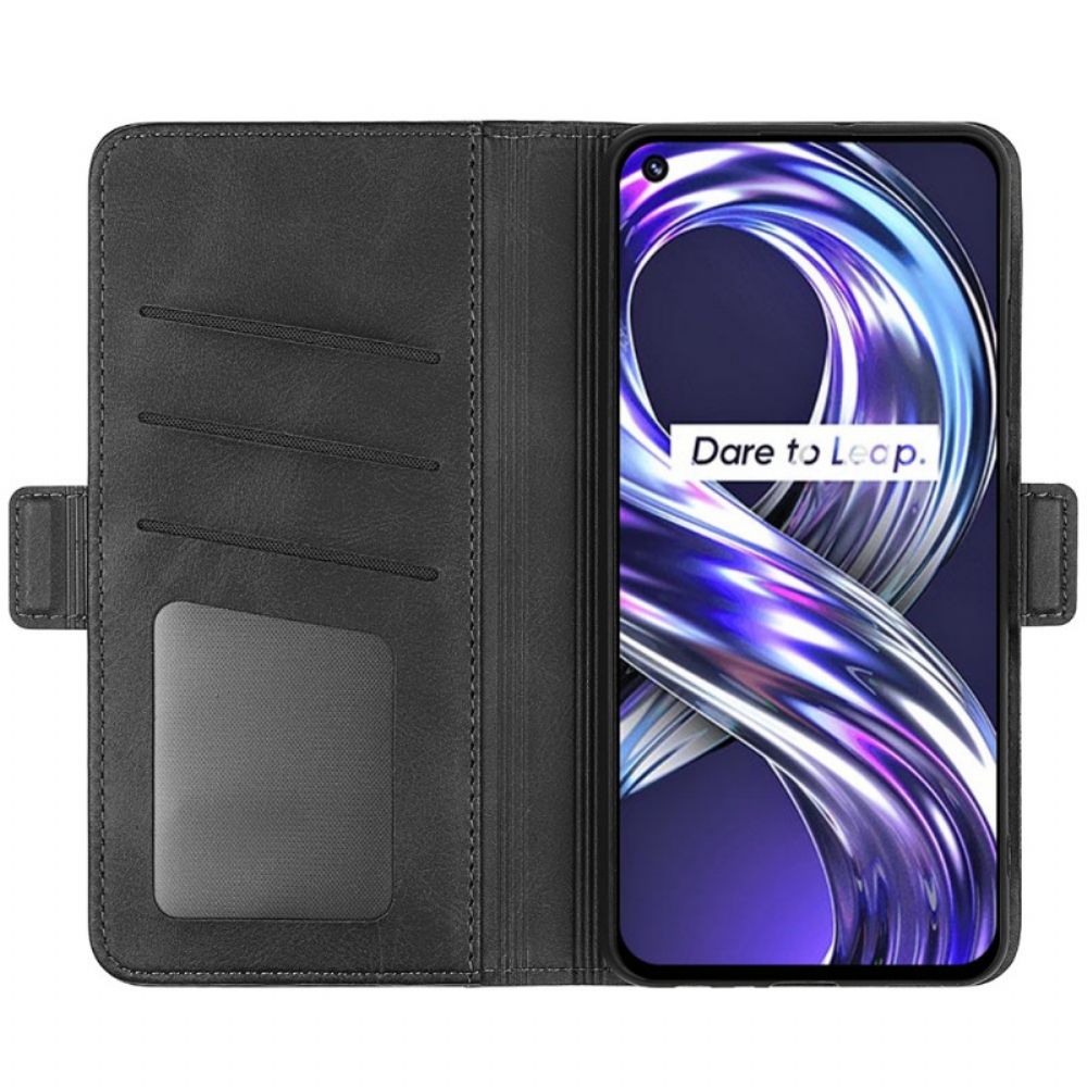 Lederhüllen Für Realme 8i Flip Case Doppelklappe