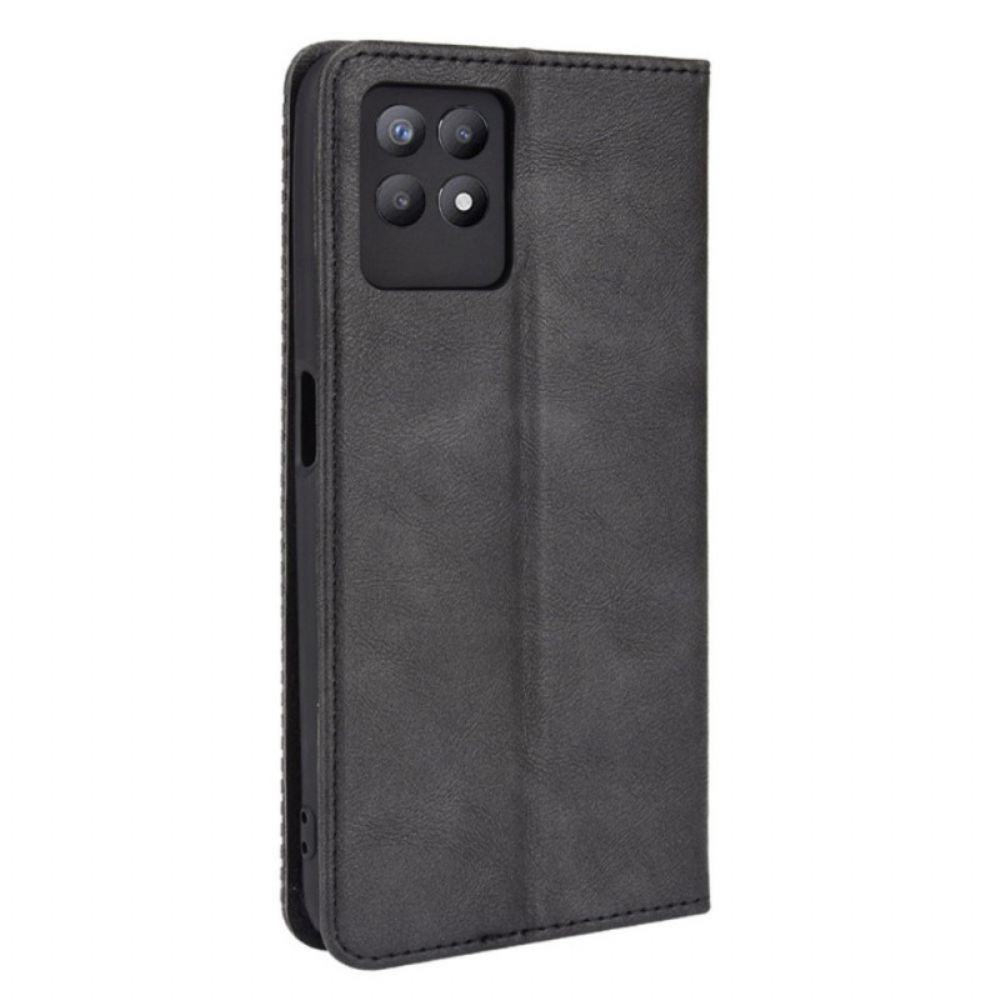 Schutzhülle Für Realme 8i Flip Case Stilisierter Vintage-leder-effekt