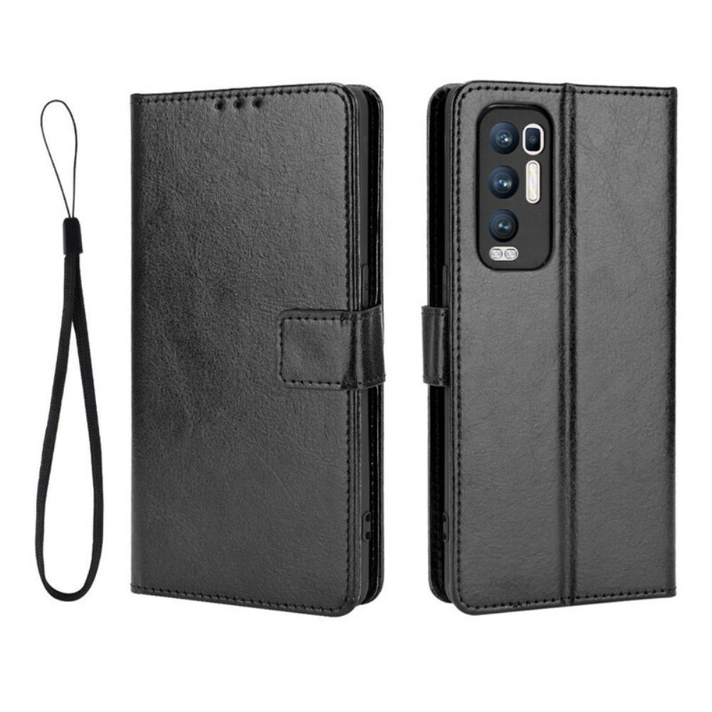 Flip Case Für Oppo Find X3 Neo Auffälliges Kunstleder