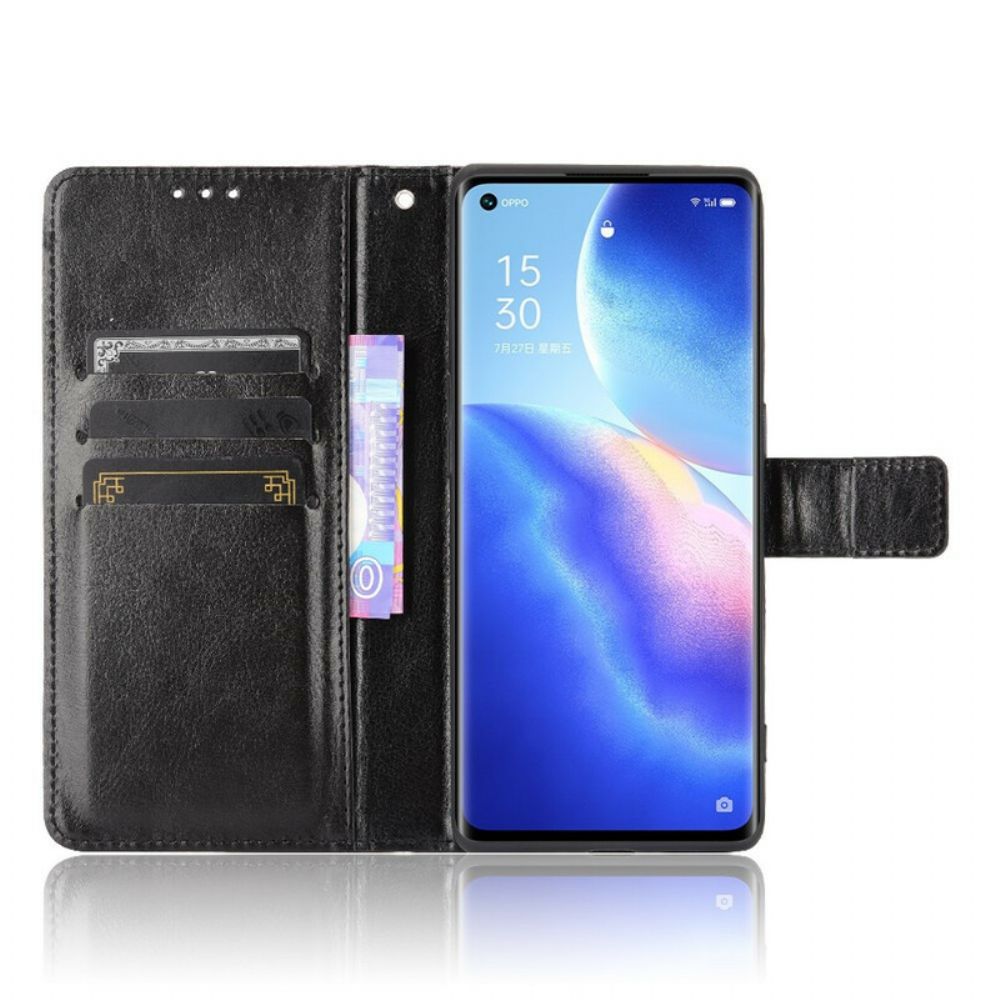 Flip Case Für Oppo Find X3 Neo Auffälliges Kunstleder