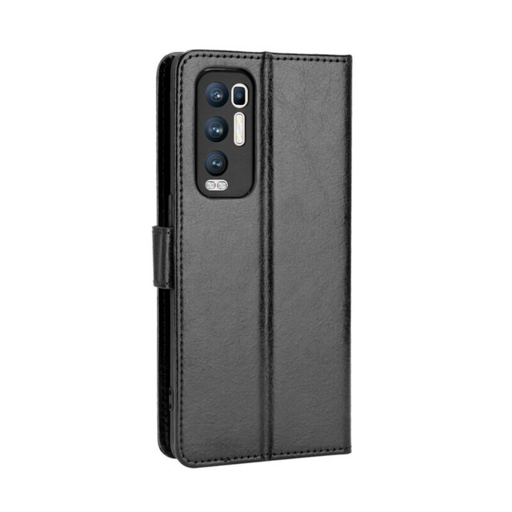 Flip Case Für Oppo Find X3 Neo Auffälliges Kunstleder