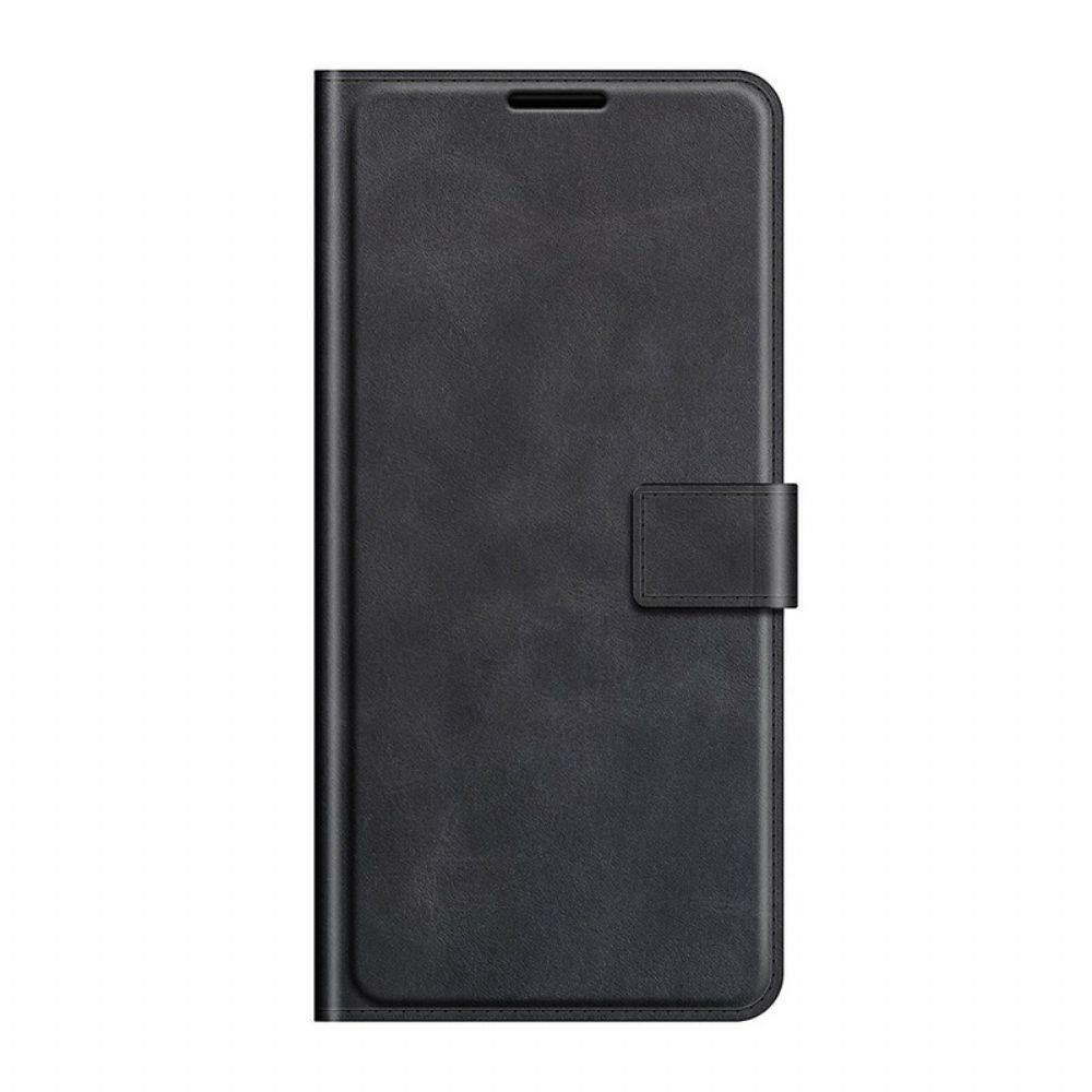 Flip Case Für Oppo Find X3 Neo Extrem Schmaler Ledereffekt