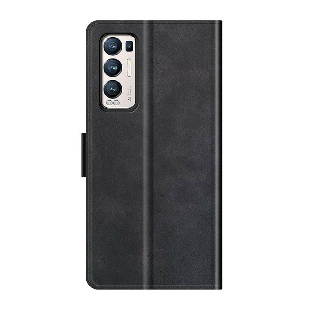 Flip Case Für Oppo Find X3 Neo Flip Case Klassische Doppelklappe