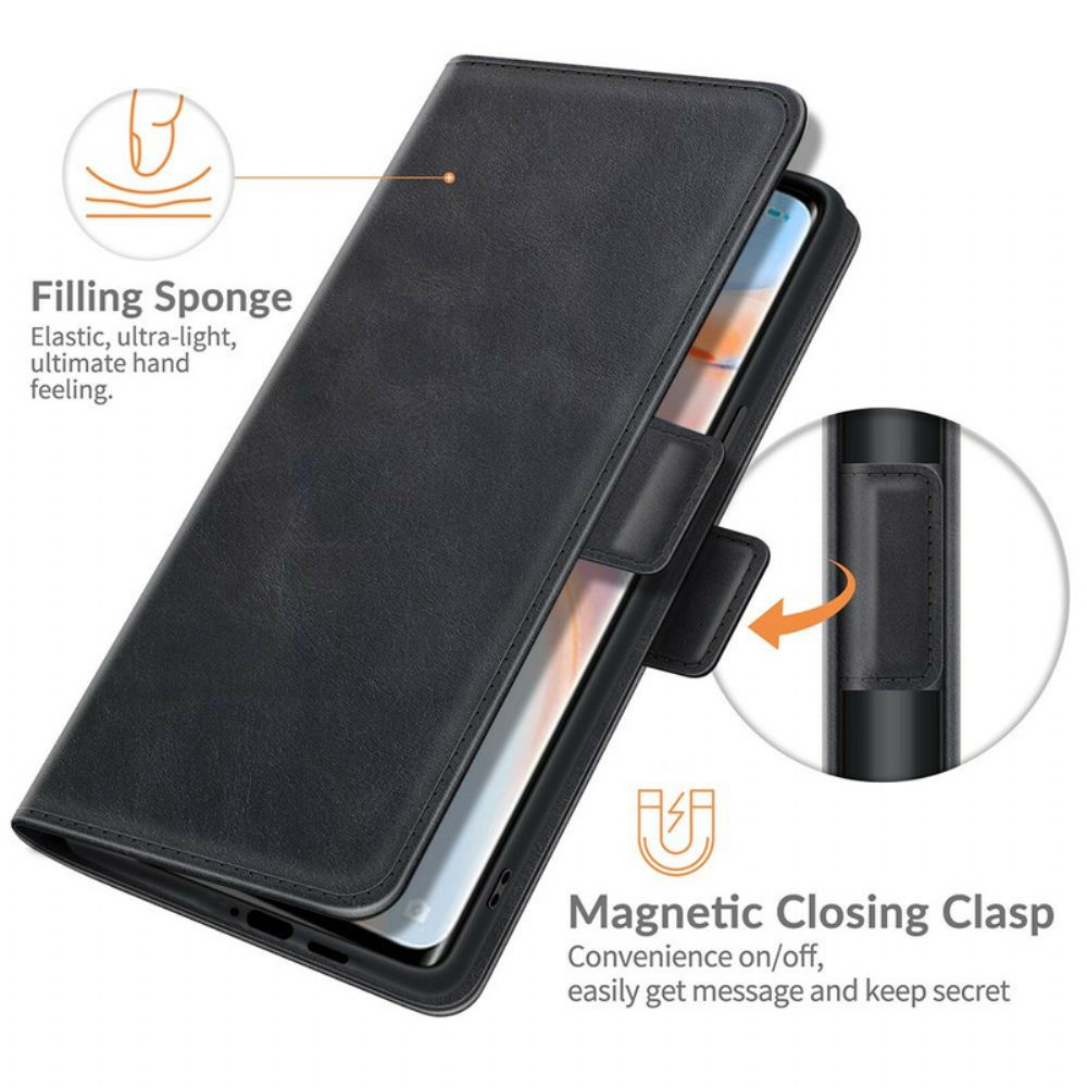 Flip Case Für Oppo Find X3 Neo Flip Case Klassische Doppelklappe