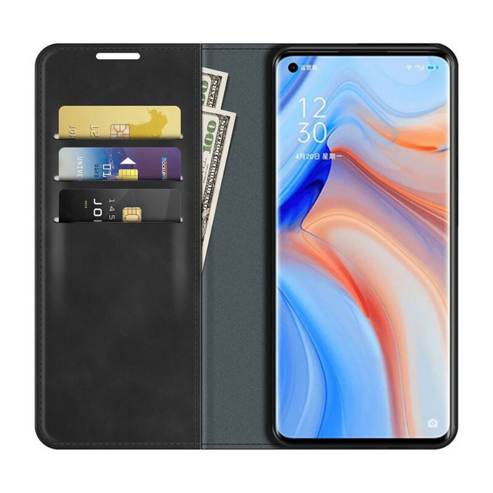 Schutzhülle Für Oppo Find X3 Neo Flip Case Ledereffekt Mit Seidiger Haptik