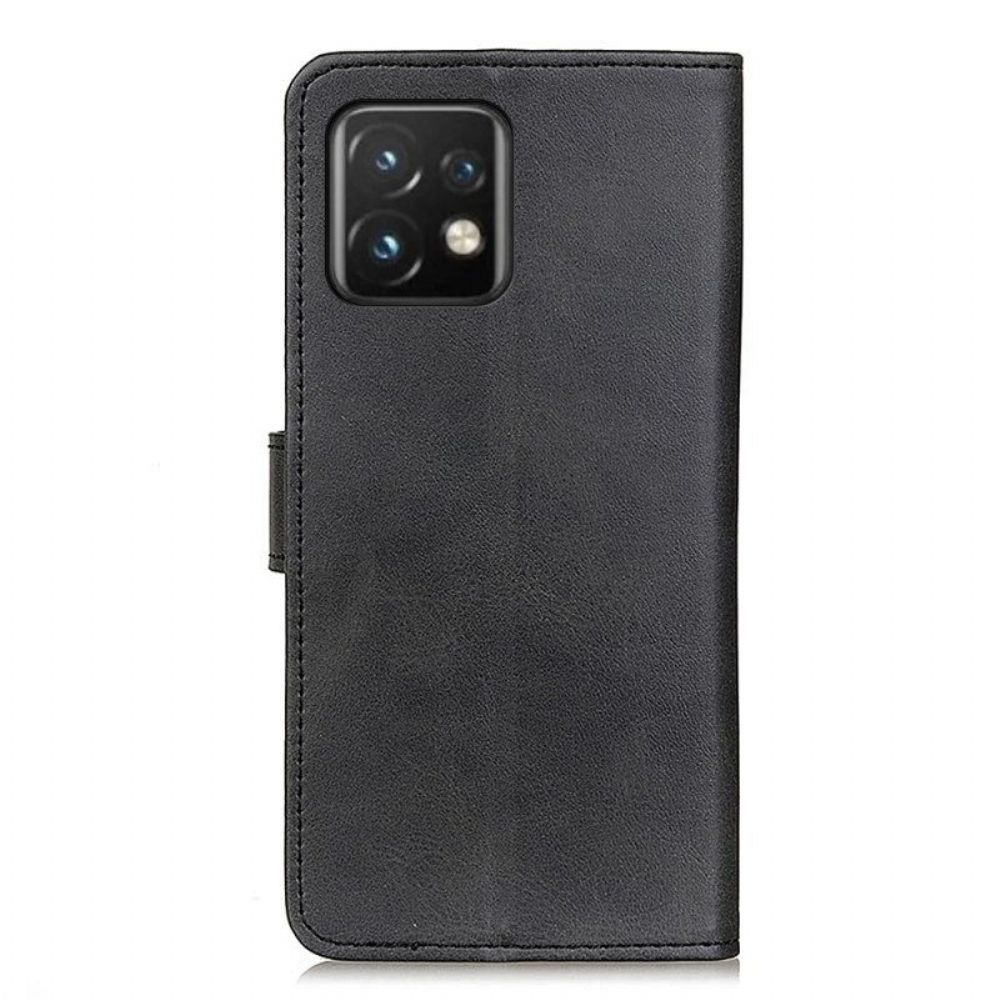 Flip Case Für Motorola Edge 40 Pro Mattes Kunstleder