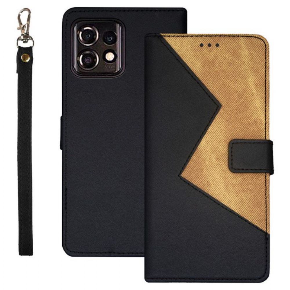 Flip Case Für Motorola Edge 40 Pro Zweifarbiges Idewei