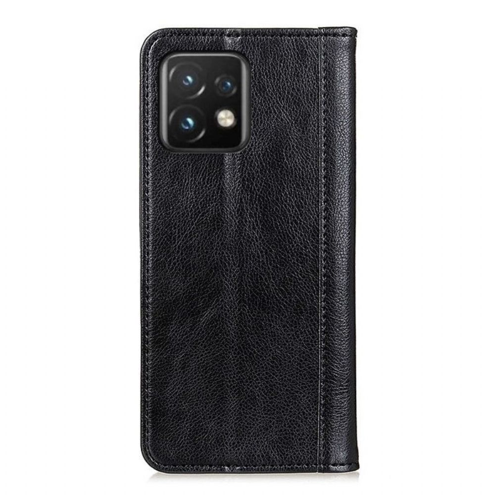 Schutzhülle Für Motorola Edge 40 Pro Flip Case Stilvolles Spaltleder