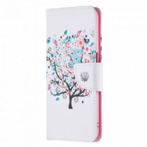 Flip Case Für Realme 8 5G Blumiger Baum