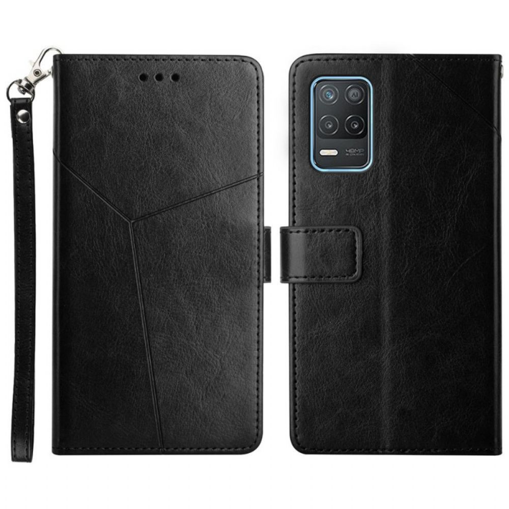 Flip Case Für Realme 8 5G Geo Y Design Leather Style