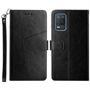 Flip Case Für Realme 8 5G Geo Y Design Leather Style