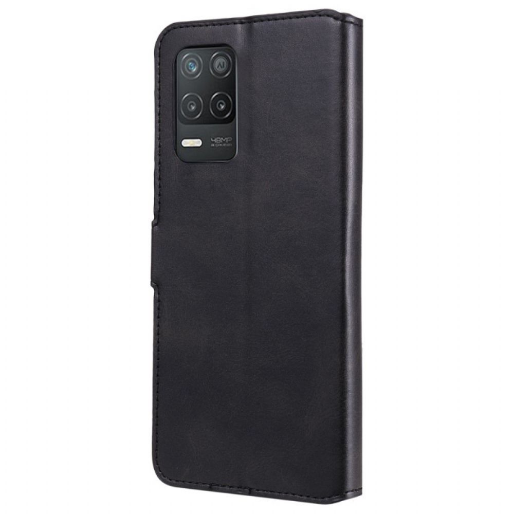 Flip Case Für Realme 8 5G Ledereffekt