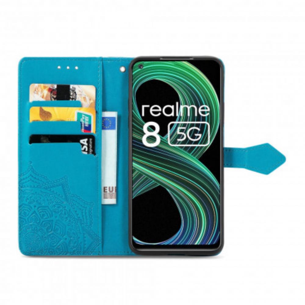 Flip Case Für Realme 8 5G Mandala Aus Dem Mittelalter