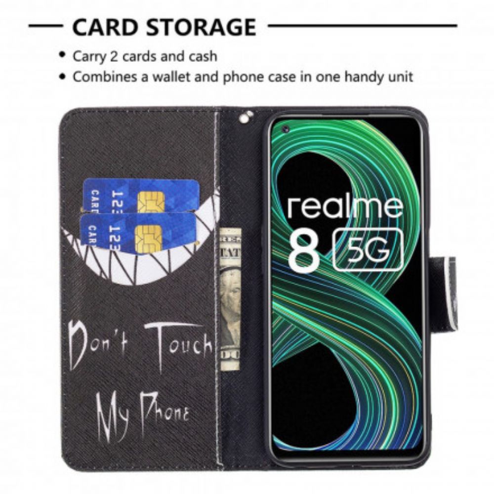 Flip Case Für Realme 8 5G Teufelstelefon