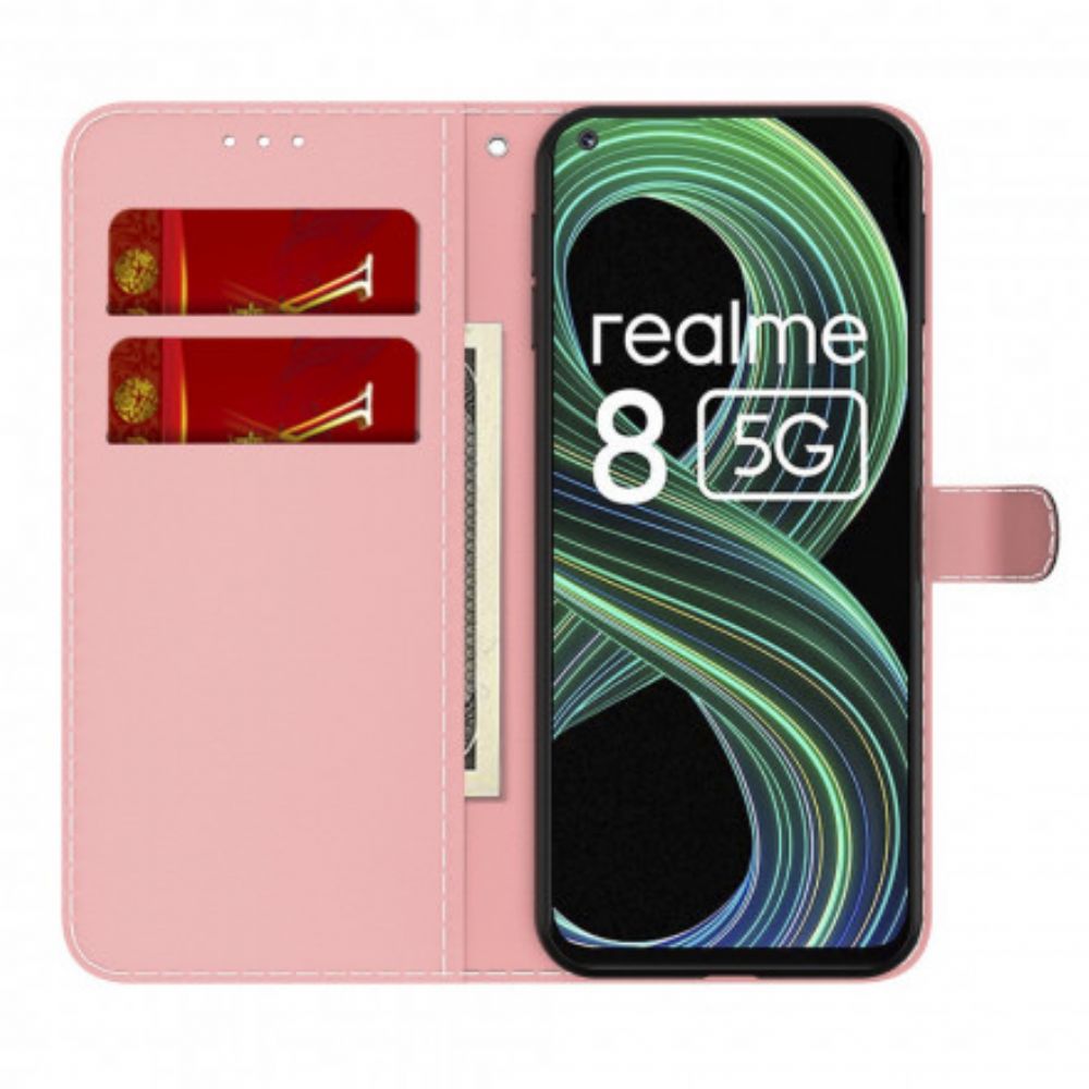 Lederhüllen Für Realme 8 5G Aquarell