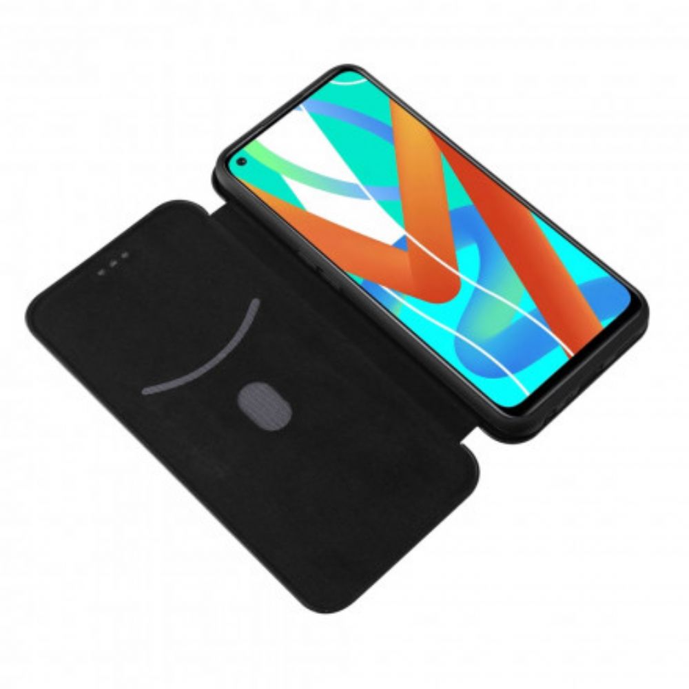 Schutzhülle Für Realme 8 5G Flip Case Farbiges Carbon-silikon