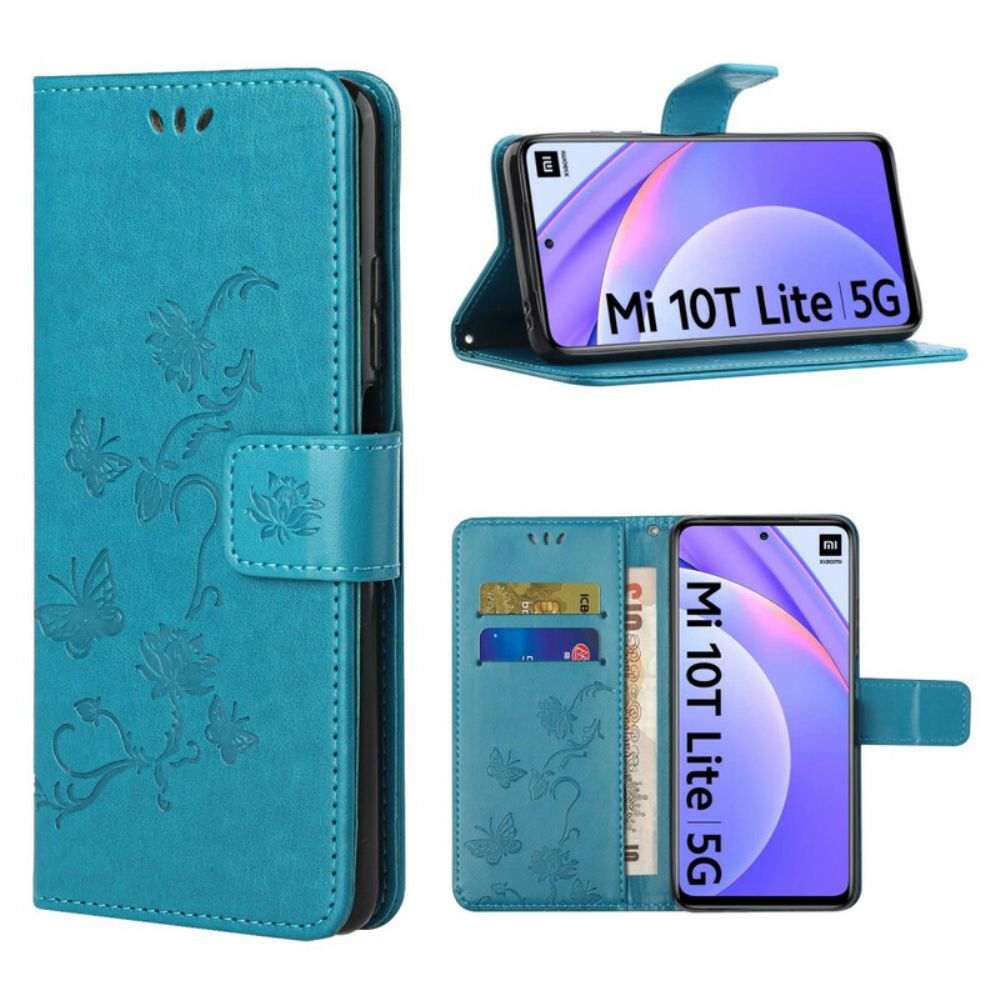 Flip Case Für Xiaomi Mi 10T Lite / Redmi Note 9 Pro 5G Asiatische Schmetterlinge